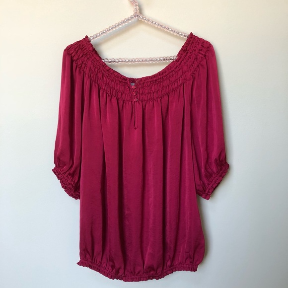 Violet & Claire Tops - Violet and Claire Smocked Off the Shoulder Blouse